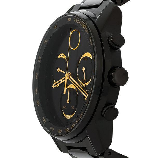 Movado Verso Black ION Men's Quartz Chronograph Watch 3600906