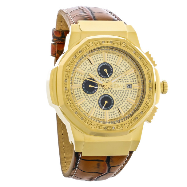JBW Saxon Men's Gold Plated Chronograph Quartz Watch JB-6101L-10D