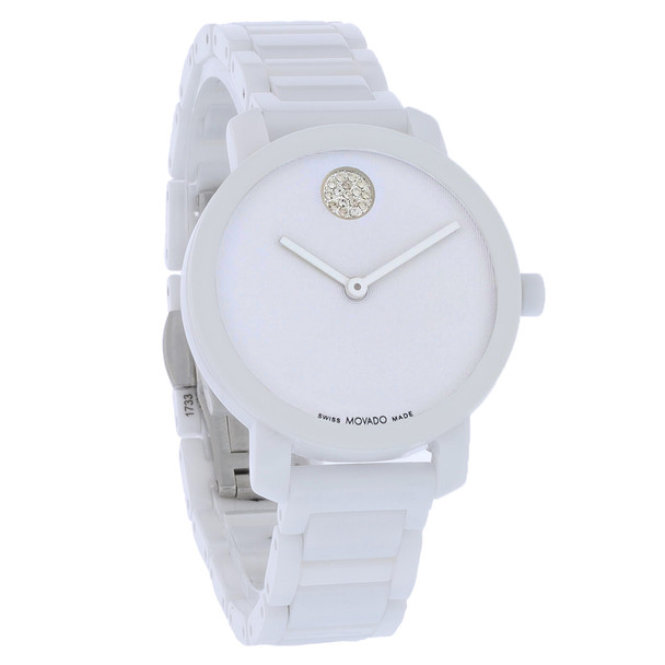 Movado Bold Evolution 2.0 White Ceramic Women's Quartz Watch 3601233