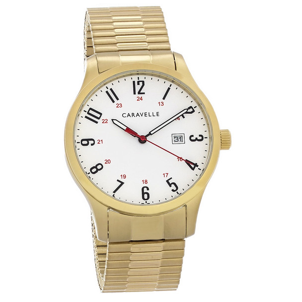 Caravelle by Bulova Men's Gold-Tone Stainless Steel Quartz Watch 44B117