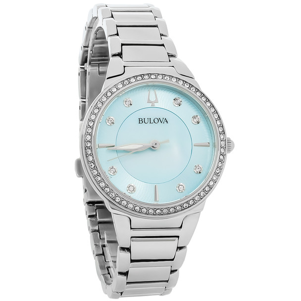 Bulova Crystal Women's MOP Dial Quartz Watch 96L288