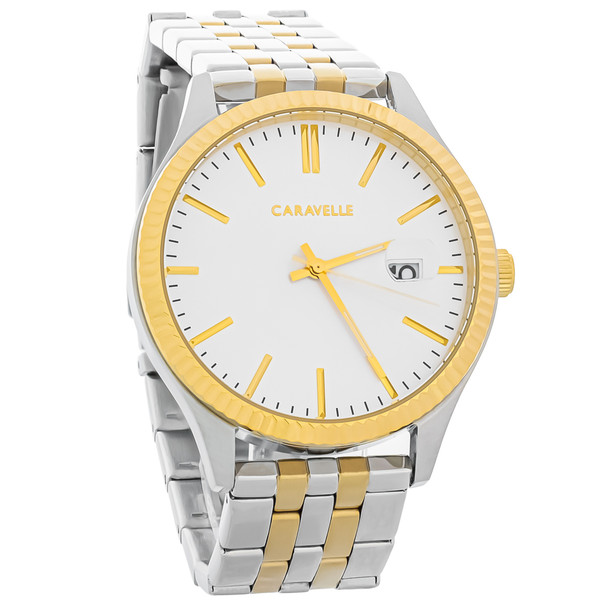 Caravelle by Bulova Men's Two Tone Stainless Steel Quartz Watch 45B148