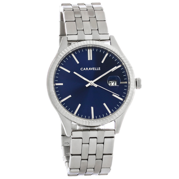 Caravelle By Bulova Men's Blue Dial Quartz Watch 43B151