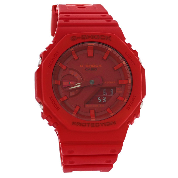 Casio G-Shock Red Analog-Digital Men's Quartz Chronograph Watch GA2100-4A