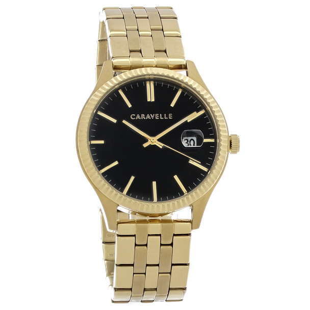 Caravelle by Bulova Men's Gold-Tone Stainless Steel Quartz Watch 44B121