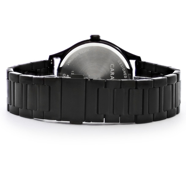 Caravelle By Bulova Men's Multifunction Men's Black ION Quartz Watch 45C116