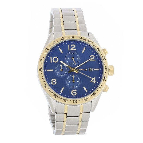 Caravelle by Bulova Quartz Men's Two Tone Chronograph Quartz Watch 45B152