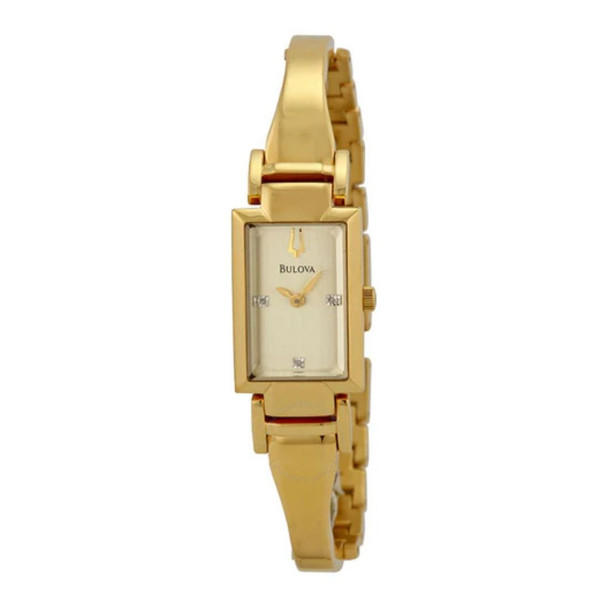 Bulova Diamond Gallery Women's Champagne Dial Quartz Watch 97P104