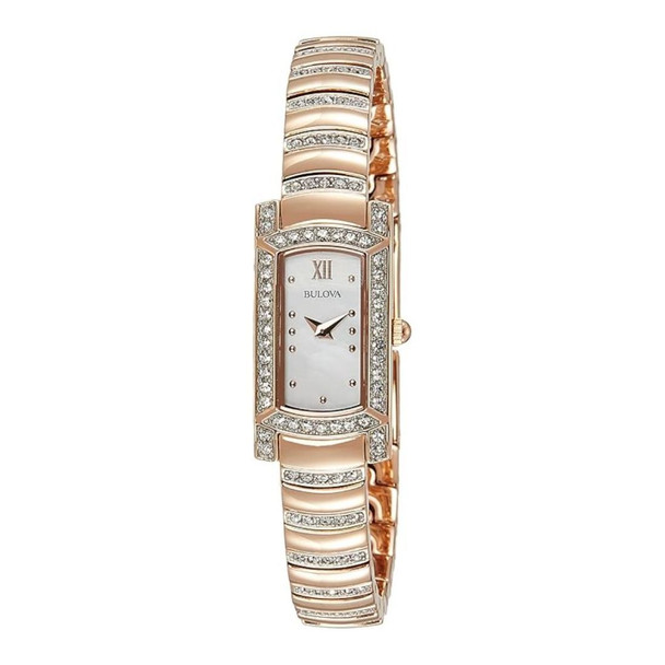 Bulova Crystal Women's Crystal Accents MOP Dial Quartz Watch 98L205