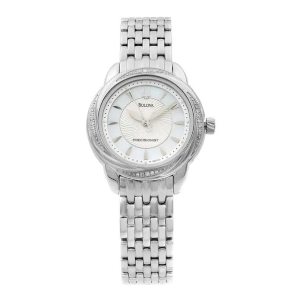 Bulova Precisionist Women's Diamond Mother of Pearl Dial Quartz Watch 96R153
