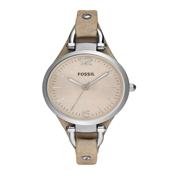 Fossil Georgia Women's Bone Beige Leather Strap Watch ES2830