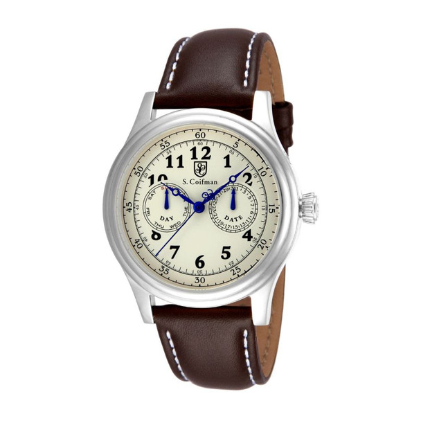 S. Coifman Heritage Men's Brown Leather Swiss Quartz Watch SC0275
