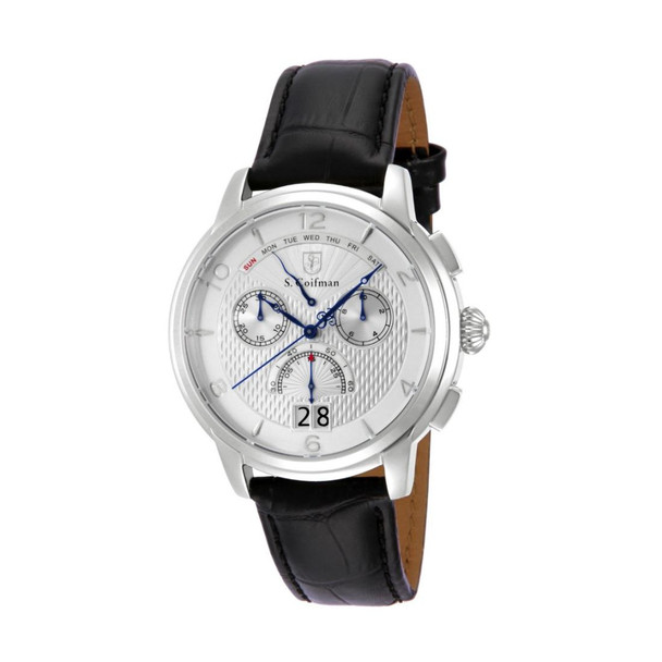 S. Coifman Heritage Men's White Dial Quartz Chronograph Watch SC0175