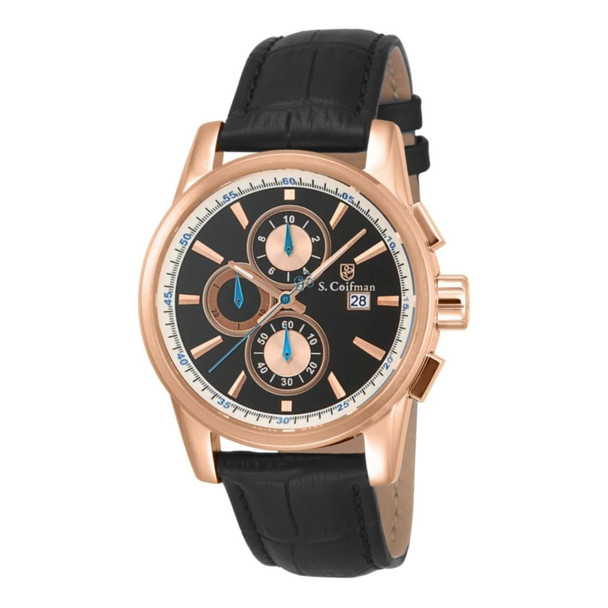 S. Coifman Heritage Men's Black Dial Quartz Chronograph Watch SC0257
