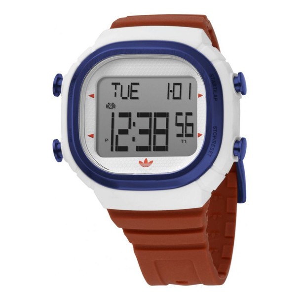 Adidas Seoul Unisex Digital Red Rubber Strap Quartz Watch ADH9504