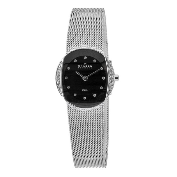 Skagen Slimline Mesh Women's Black Dial Quartz Watch O689SSSB