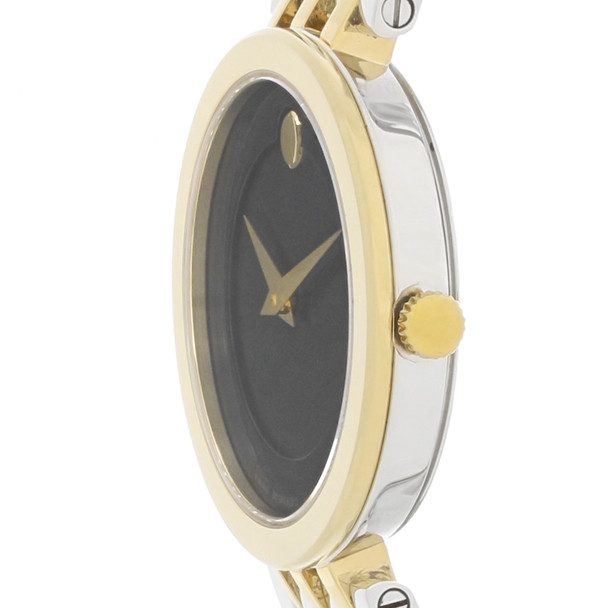 Movado Esperanza Series Black Dial Two Tone Swiss Quartz Watch 0607053
