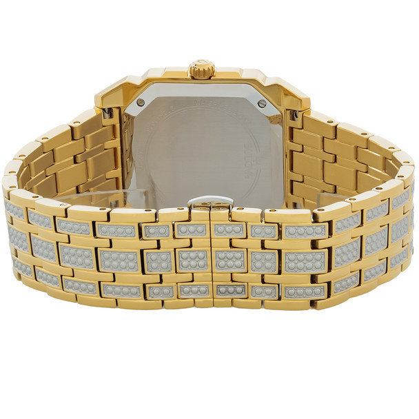 Bulova Octava Men's Gold Tone Stainless Steel Crystal Quartz Watch 98A295