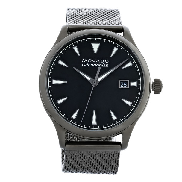 Movado Heritage Calendoplan Gunmetal PVD Men's Quartz Watch 3650119