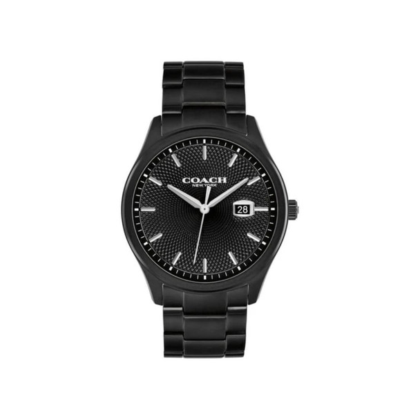 Coach Men's Oliver Black Ion-Plated Stainless Steel Quartz Watch 14602754