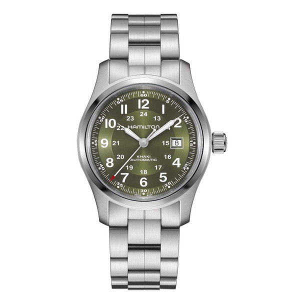 Hamilton Khaki Field Men's Green Dial Stainless Steel Automatic Watch H70605160