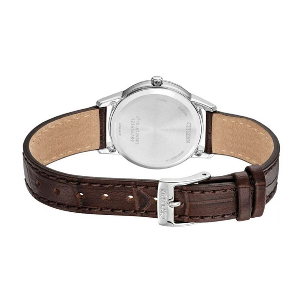 Citizen Women's Eco-Drive Classic Brown Leather Strap Watch FE1087-28A