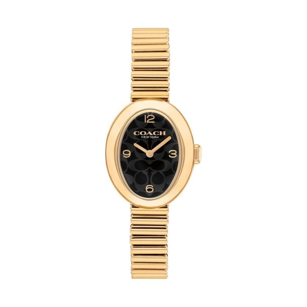 Coach Women's Sammy Gold-Tone Stainless Steel Black Dial Quartz Watcg 14504571