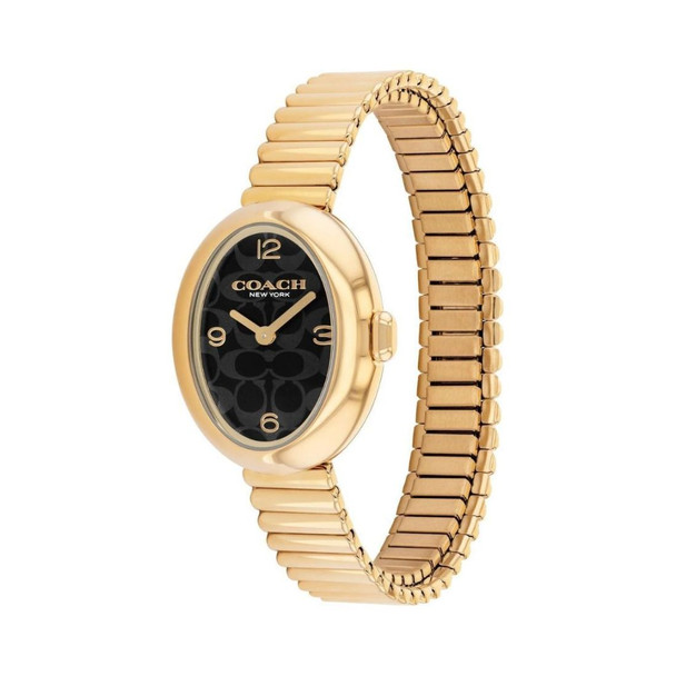 Coach Women's Sammy Gold-Tone Stainless Steel Black Dial Quartz Watcg 14504571