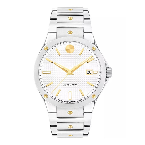 Movado SE Automatic Two-Tone White Dial Swiss Made Men's Watch 0607932