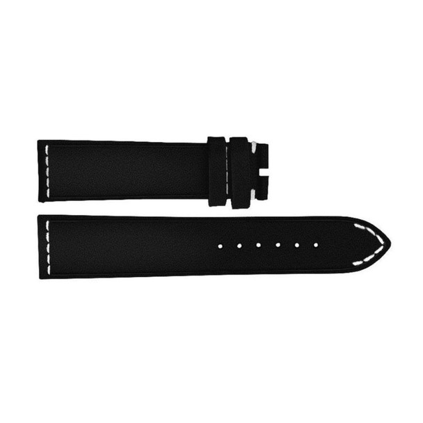 Breitling 489X Black Calfskin Leather Watch Strap 21/18mm Replacement Band