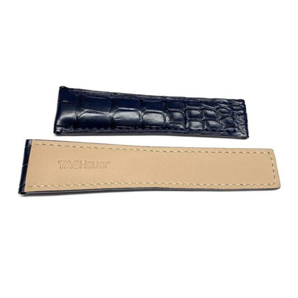 Tag Heuer FC6453 Monaco Dark Blue Alligator Leather Strap 22mm Deployment Band