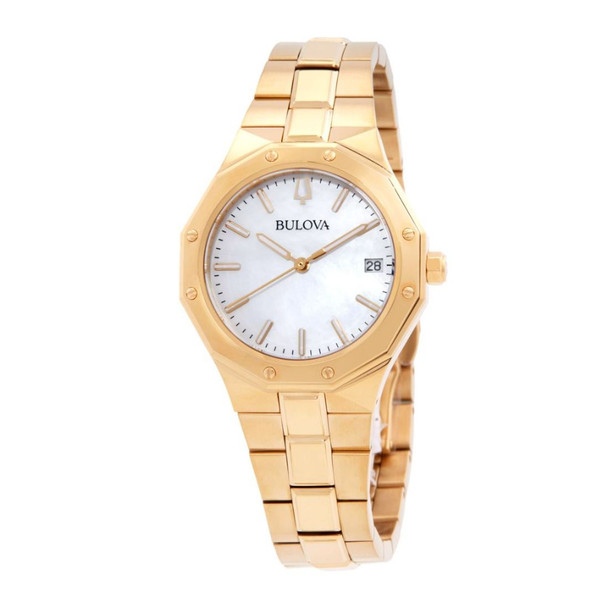 Bulova Prestige Women's White Mother of Pearl Dial Quartz Watch 97M119