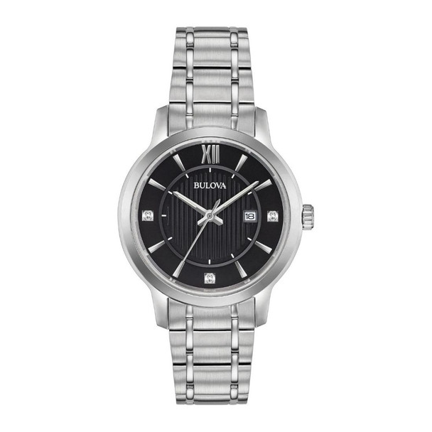 Bulova Classic Women's Black Dial Quartz Watch 96P185