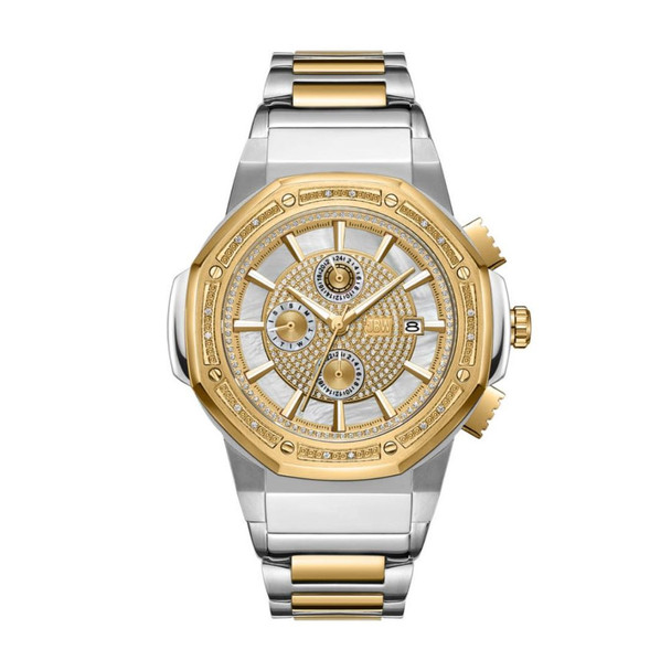 JBW Saxon Unisex Two-Tone Diamond Multifunction Quartz Watch JB-6101-N
