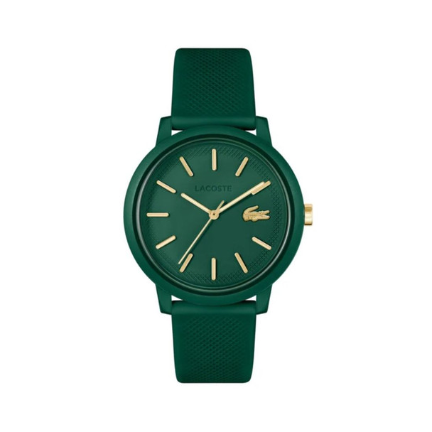 Lacoste 12.12 Men's Green Dial Silicone Strap Quartz Watch 2011445