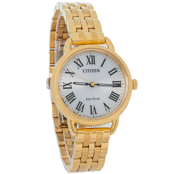 Citizen Eco-Drive Classic Women's Gold-Tone PVD Stainless Steel Watch EM1052-51A