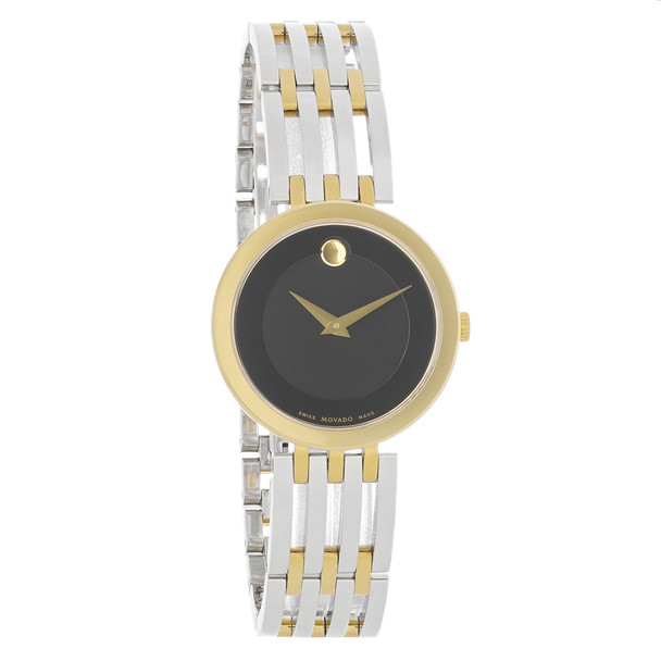 Movado Esperanza Series Black Dial Two Tone Swiss Quartz Watch 0607053