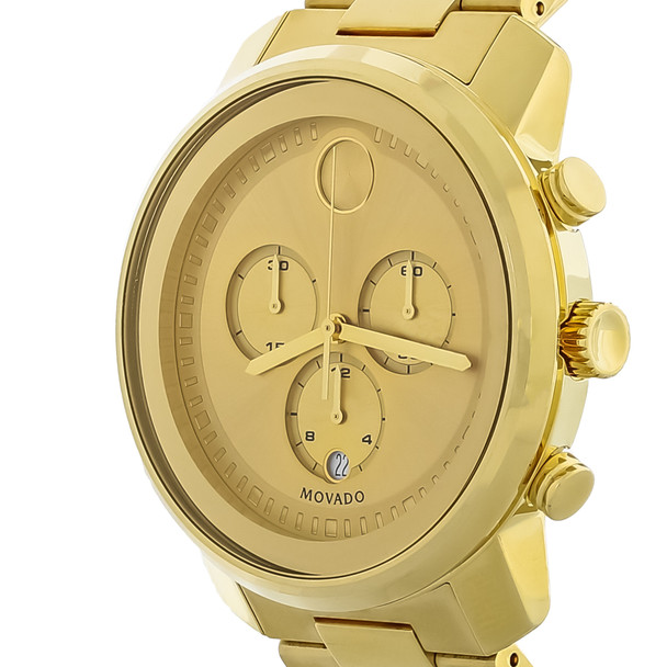 Movado Bold Men's Gold Tone PVD Steel Chronograph Quartz Watch 3600278