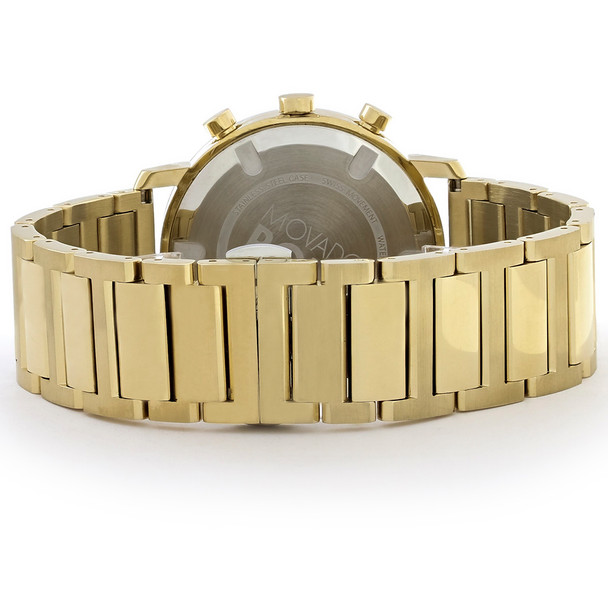 Movado Bold Chronograph Evolution Series Men's Gold Tone Swiss Watch 3600682