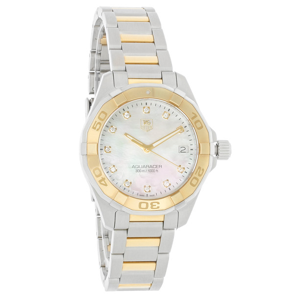 Tag Heuer Aquaracer 18K Diamond Women's MOP Swiss Quartz Watch WAY1351.BD0917