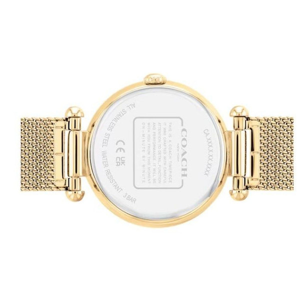 Coach Cary Women's Quartz Silver Dial Gold-Tone Watch 14000112