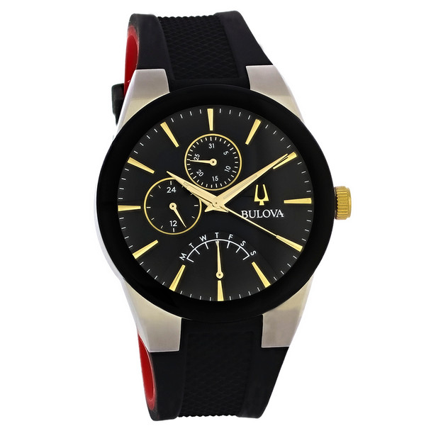 Bulova Futuro Multifunction 2-Tone Stainless Quartz Watch 98C138
