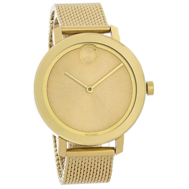 Movado Bold Evolution Women's Gold Tone Plated Steel Swiss Quartz Watch 3600653