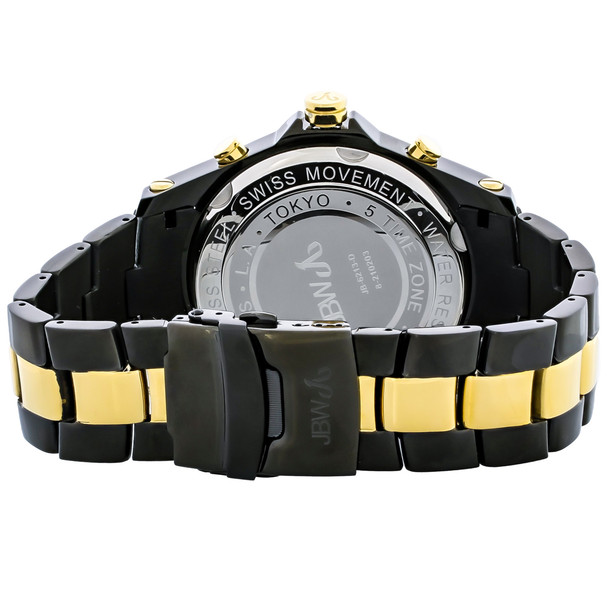 JBW Jet Setter 5 Time Zones Diamond Men's Quartz Watch JB-6213-D