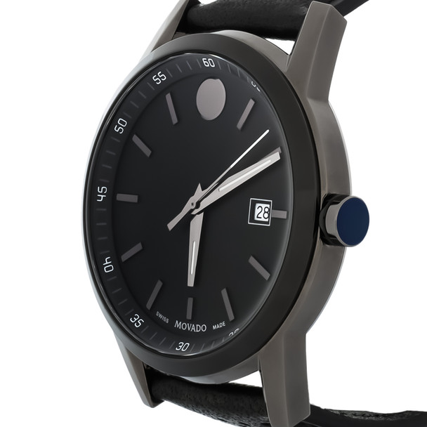Movado Museum Sport Men's Black ION Stainless Black Dial Quartz Watch 0607559