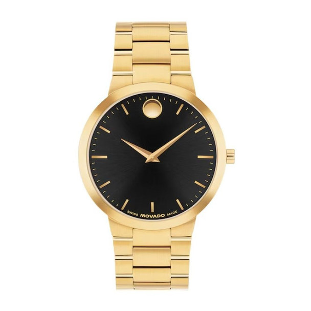 Movado Men's Black Dial Quartz Watch 0608056