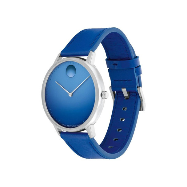 Movado Face Men's Blue Ombre Dial Quartz Watch 3640136