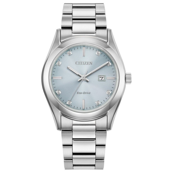 Citizen Sport Women's Blue Dial Diamond Eco-Drive Watch EW2700-54L