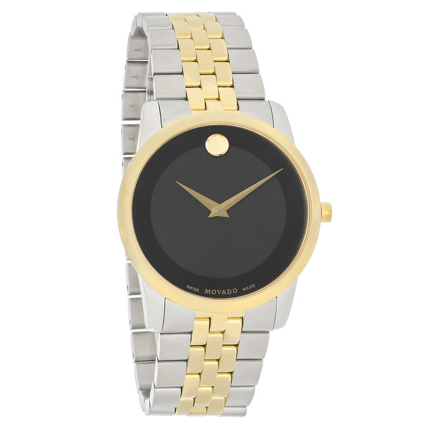 Movado Museum Men's Two-Tone Black Dial Swiss Quartz Watch 0606899