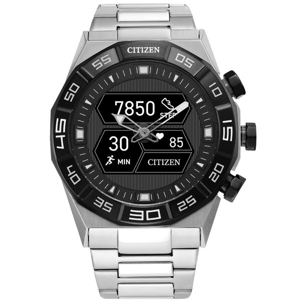 Citizen Men's CZ Smart Hybrid Black Dial Stainless Steel Watch JX2006-52E